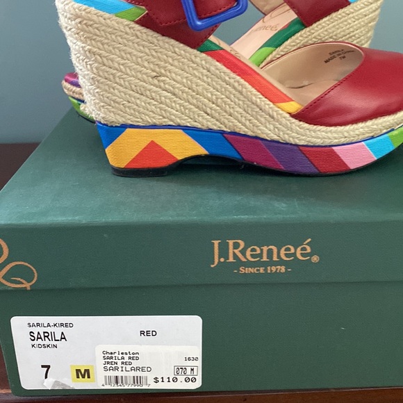 J.Renee espadrilles in fun summer colors!  Ladies size 7 M. - Picture 6 of 7